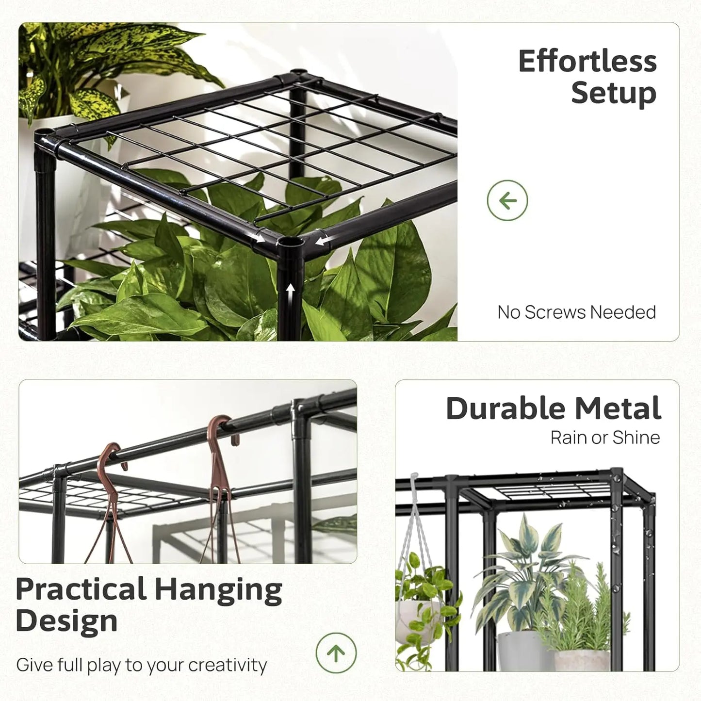 Tall Metal Plant Shelf Stand