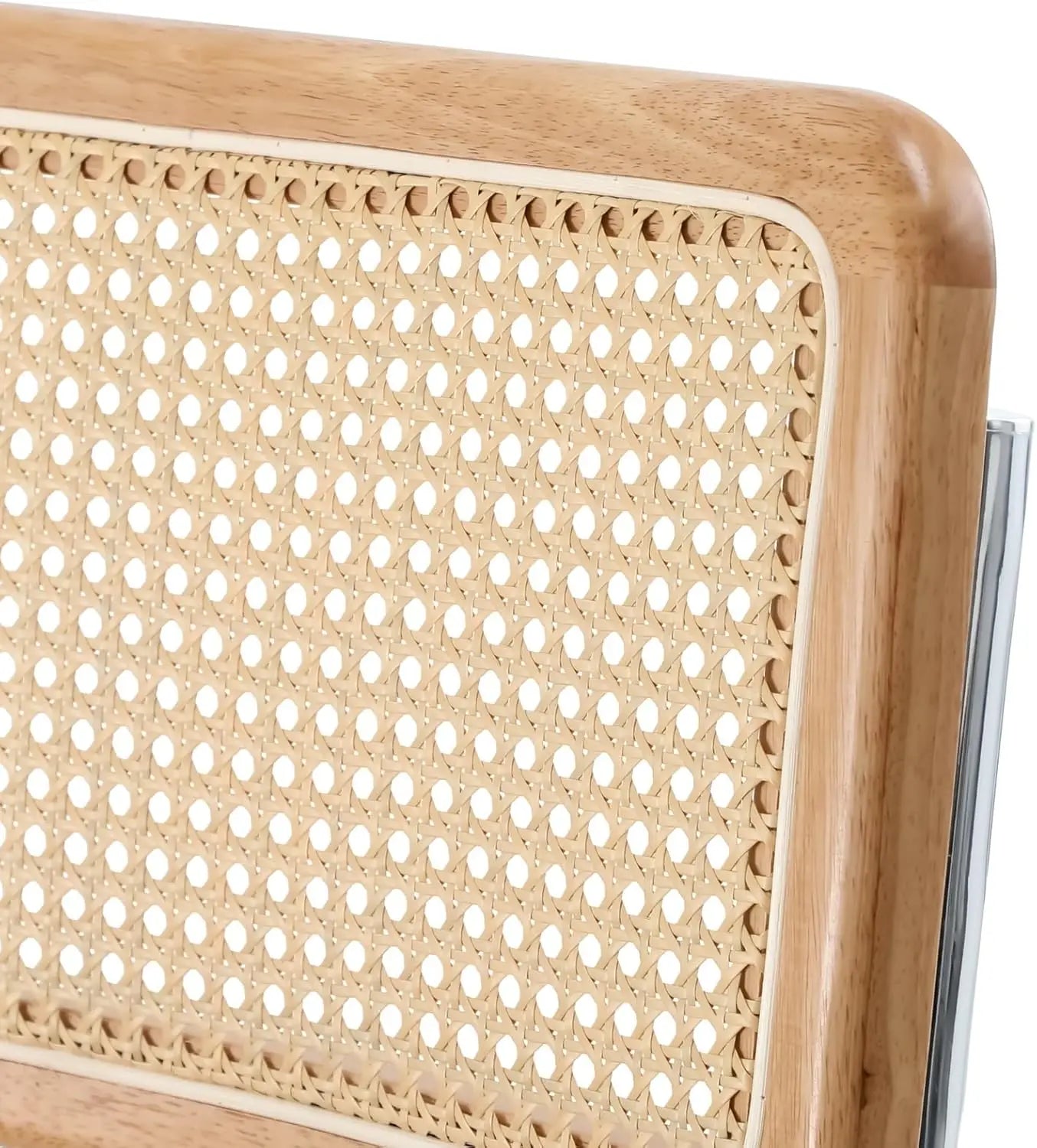 Set of 2 Modern Rattan Cantilever Dining Chairs