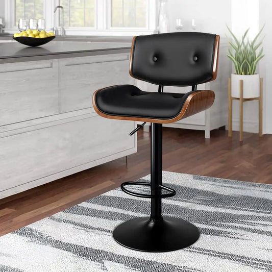 Modern Industrial Style Leather Bar stool