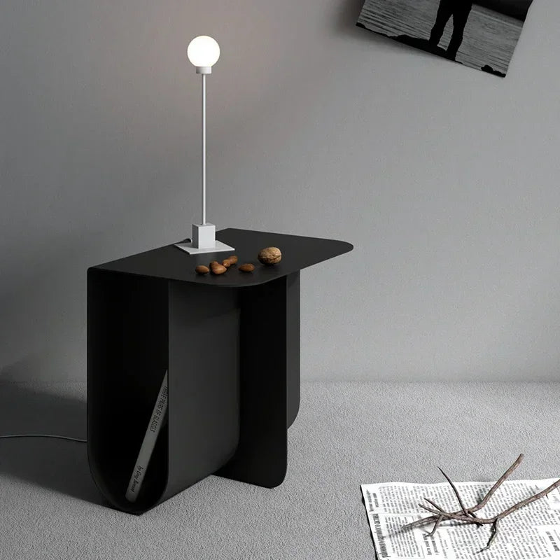 Compact Nordic-Style Stainless Steel Side Table
