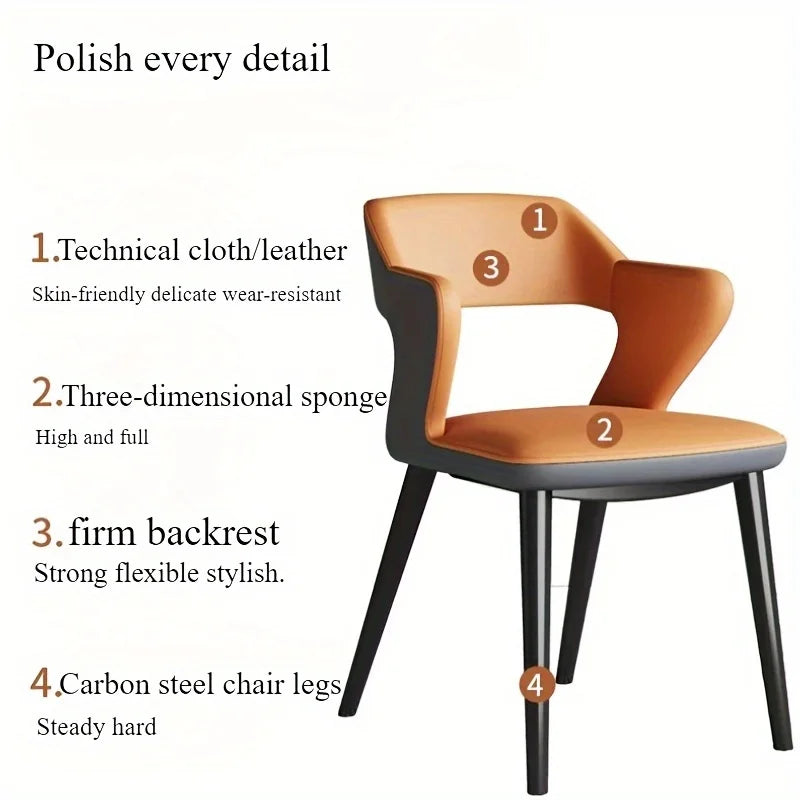 French Style Leather Dining Chair