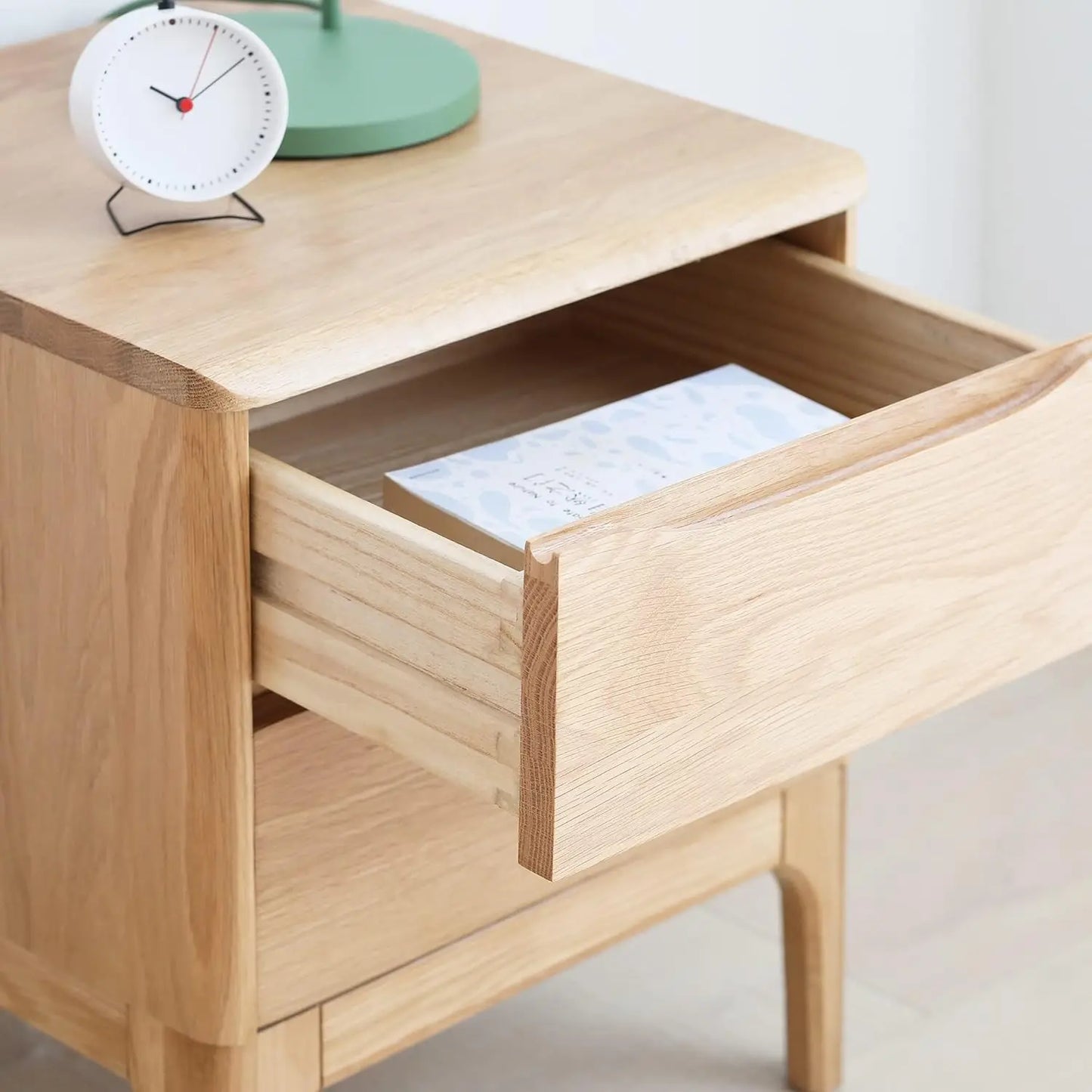 Solid American White Oak Bedside Table Drawer