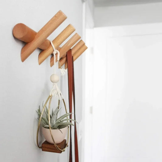 Nordic Solid Wood Wall Hooks
